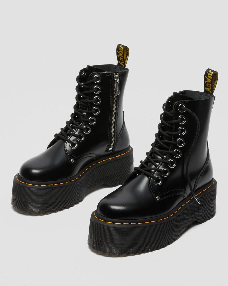 Black Women's Dr Martens Jadon Max Platform Boots | CA 239ILH